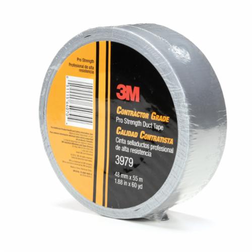 3M™ 051115-64070 Pro Contractor-Grade Strength Duct Tape, 60 yd L x 1.88 in W, 8 mil THK, Synthetic Rubber Adhesive, Polyethylene Backing, Silver