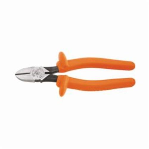 Klein&reg; D220-7-INS Heavy Duty Hot Riveted Diagonal Cutting Plier, 1 in L x 31/32 in W x 1/2 in THK Deep Steel Jaw, 7-7/8 in OAL, Diagonal/High Leverage/Standard Cut