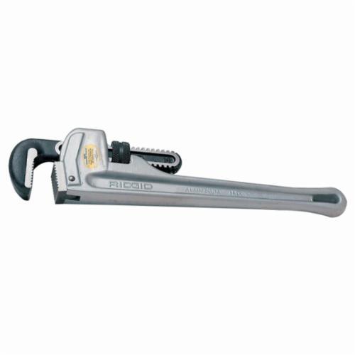 RIDGID&reg; 31105 Straight Pipe Wrench, 3 in, Floating Forged Hook Jaw, Aluminum Handle, Knurled Nut Adjustment