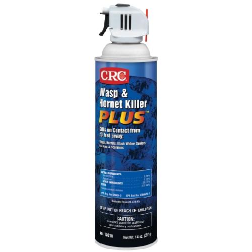 CRC® 14010 Plus™ Fast-Acting Wasp/Hornet Killer, 20 oz Aerosol Can, Liquid, Clear, Petroleum