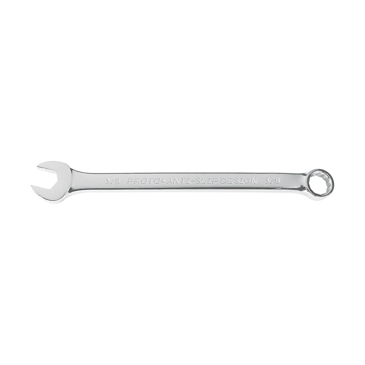 Proto® TorquePlus™ J1224ASD Anti-Slip Design Combination Wrench, Imperial, 3/4 in, 12 Points, 15 deg Offset, 11 in OAL, Alloy Steel, Satin, ASME B107.100 - Combination Wrenches