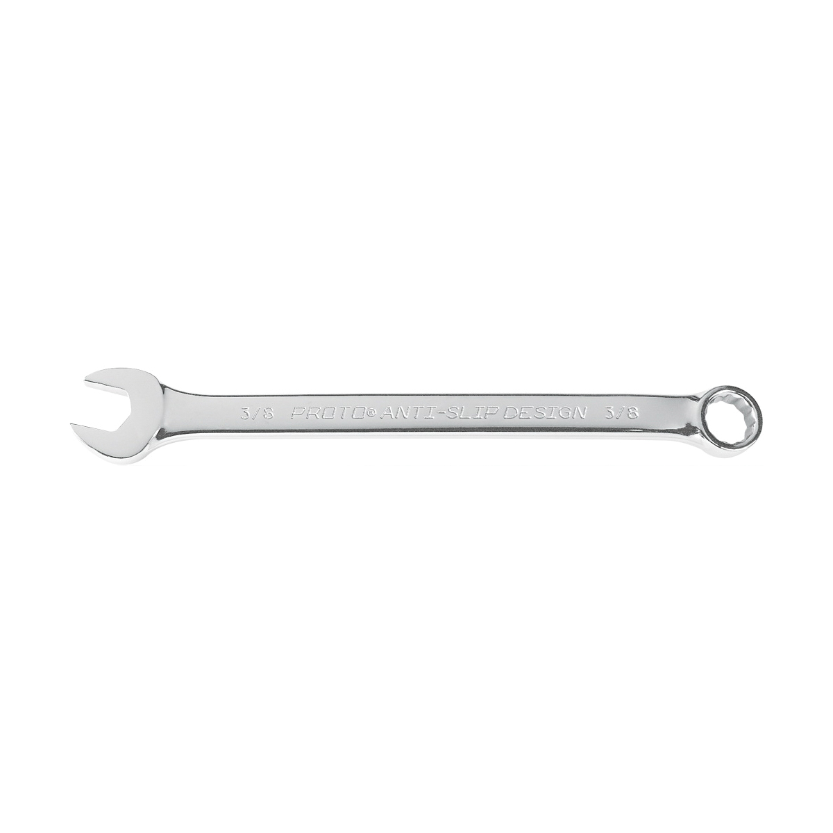 Proto® TorquePlus™ J1224ASD Anti-Slip Design Combination Wrench, Imperial, 3/4 in, 12 Points, 15 deg Offset, 11 in OAL, Alloy Steel, Satin, ASME B107.100