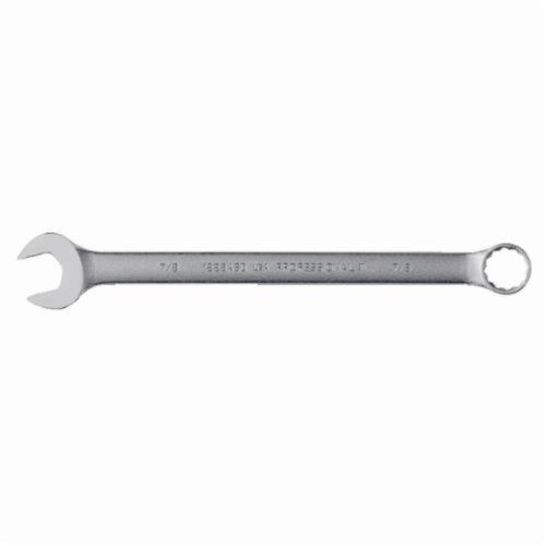 Proto® TorquePlus™ J1228ASD Anti-Slip Design Combination Wrench, Imperial, 7/8 in, 12 Points, 15 deg Offset, 12-1/2 in OAL, Alloy Steel, Satin, ASME B107.100