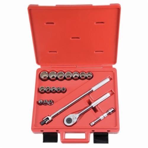 Proto® TorquePlus™ J54120 Socket Set, Imperial, 18 Pieces, For Use With Stubborn or Damaged Fastener, Full Polished - Socket Sets