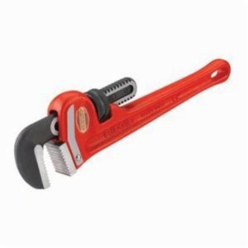 RIDGID&reg; 31020 Heavy Duty Straight Pipe Wrench, 2 in, Floating Forged Hook Jaw, Ductile Iron Handle, Knurled Nut Adjustment, Red